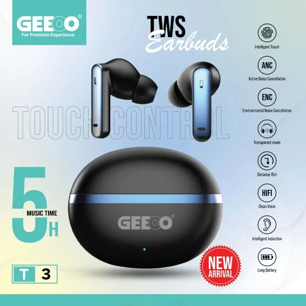 Geeoo T3 ANC ENC TWS Earbuds