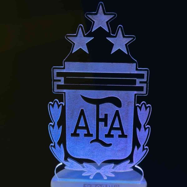 GearUP Acrylic Multicolor Night Lamp (Argentina Football Logo)