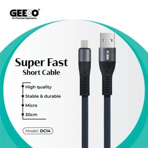 Geeoo DC14 3A Micro USB Short Cable – 30cm