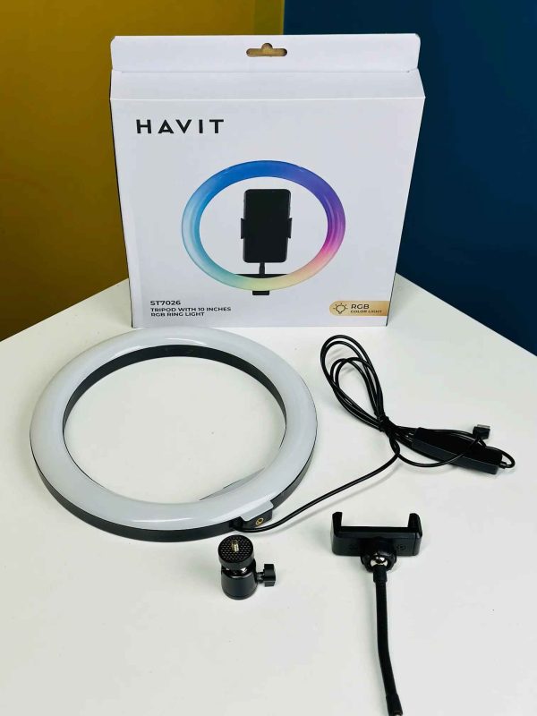 RGB LED Ring Light with Tripod (Havit ST7026)