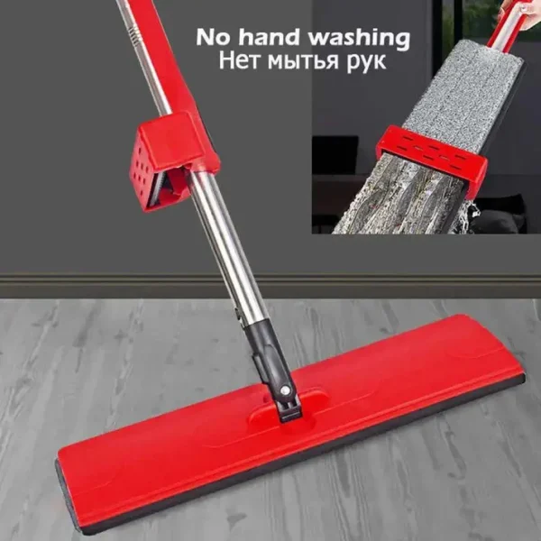 Premium free hand flat mop- Keep your floors spotless