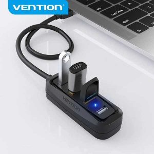 Vention 4 ports USB2.0 HUB 1M Black (VAS-J43-B100)