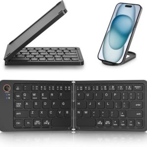 GearUP B023 Rechargeable Ultra Slim Folding Pocket Bluetooth Keyboard